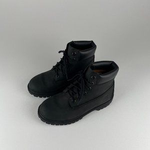Timberland Junior 6-Inch Black Boots 12907 Size 4